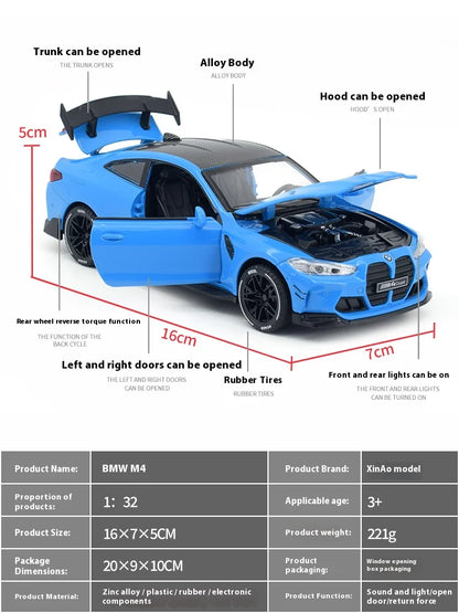 Miniature 1:32 BMW M4 Coupe Sports Car