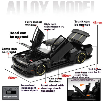 1:32 Dodge Challenger SRT Hellcat Redeye V8