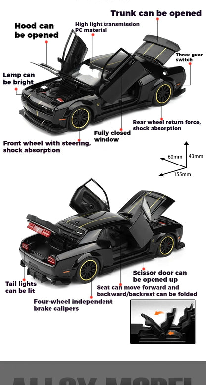 1:32 Dodge Challenger SRT Hellcat Redeye V8